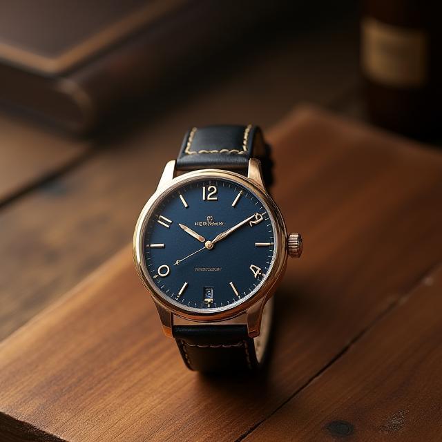 Heritage Quartz watch on wooden desk
